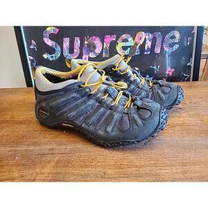Merrell Mens 7.5 Hiking Boot Shoe Sneaker Gray Yellow